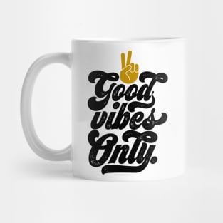 Good Vibes Only (Black and Faux Gold) Mug